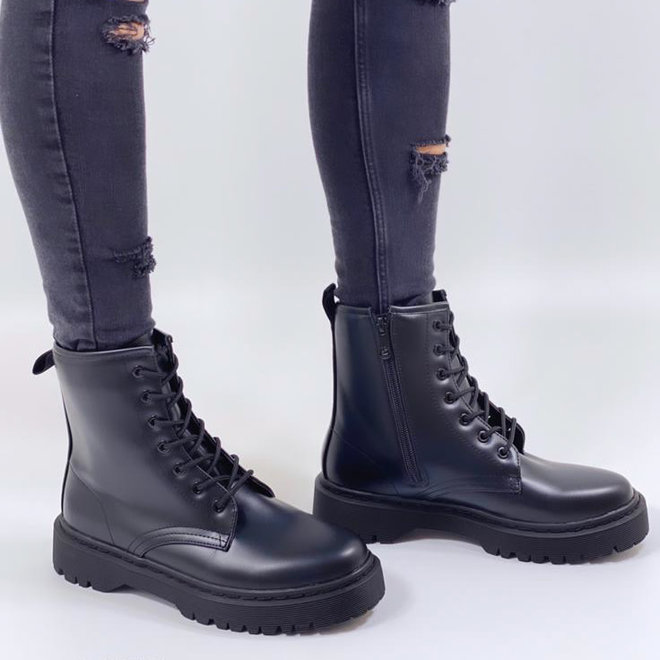 Veterboots Zwart