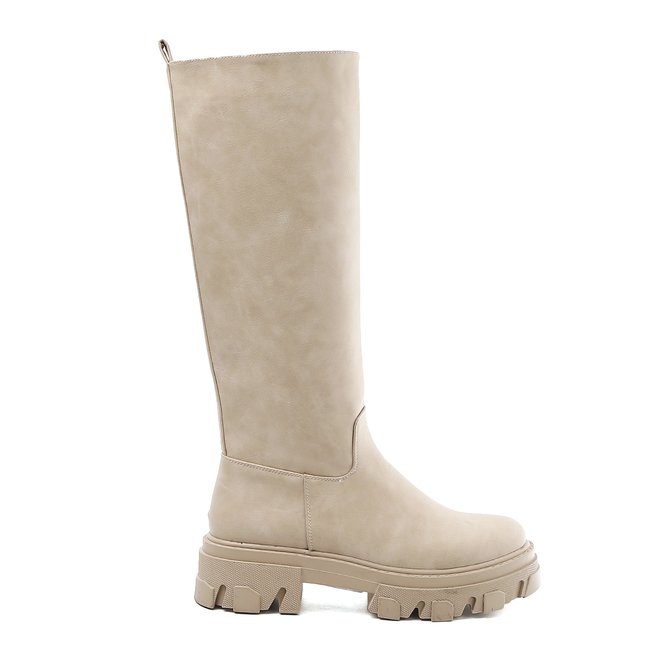 Chelsea boots Hoog Beige