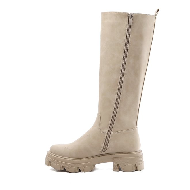 Chelsea boots Hoog Beige