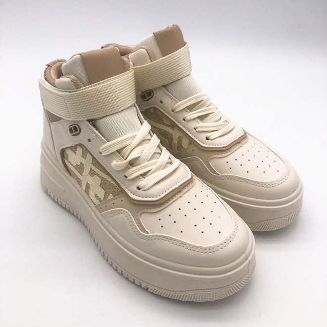 Sneakers Air Force Hoog Band Beige - Smile Favorites