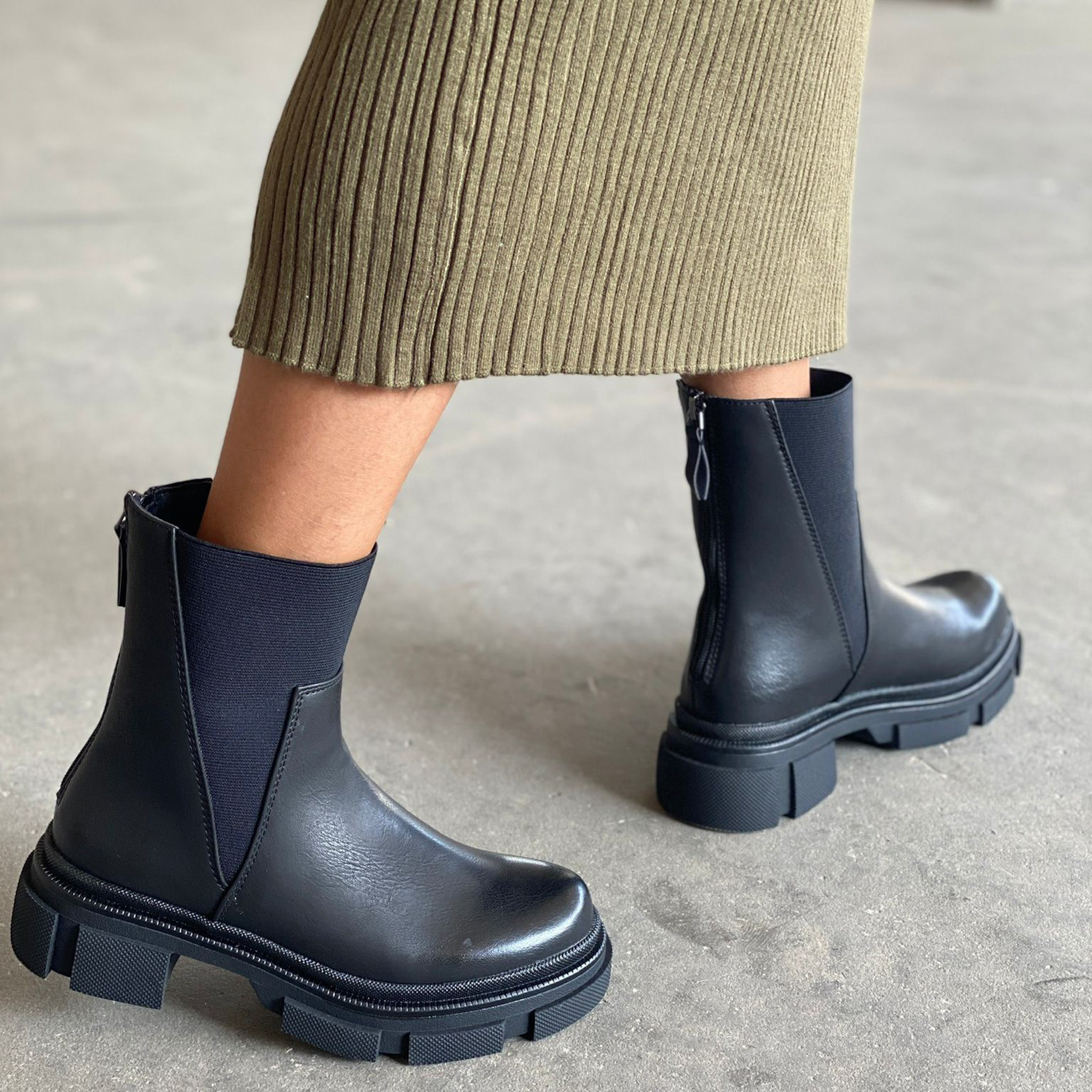Chelsea boots Rits Zwart - Smile Favorites