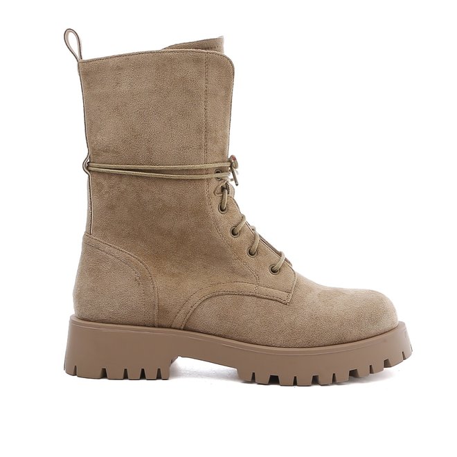 Veterboots Suédelook Taupe Nude