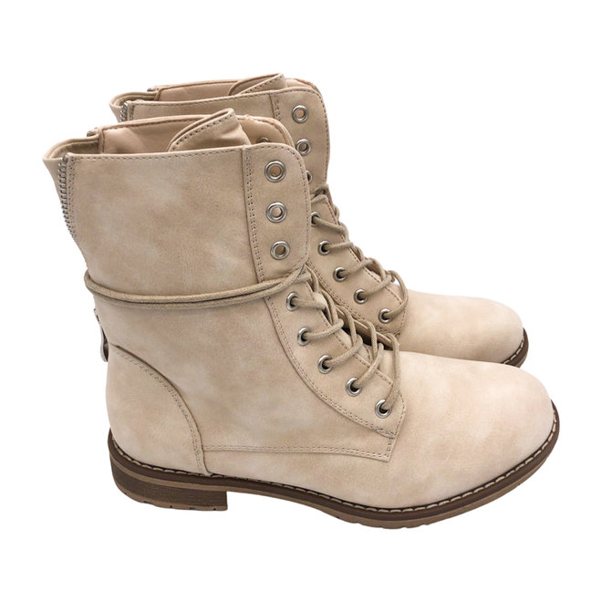 Softwaves Beige Veterschoen Lak (70601) - Schoenen Caramel  (Sint-Job-in-'t-Goor)