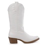 Cowboystiefel Weiß PU-Nähte