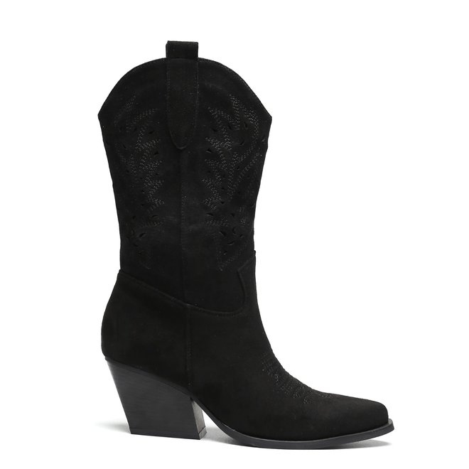 Cowboylaarzen Zwart Suède Western