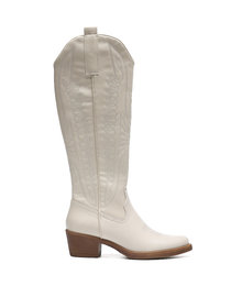 Cowboylaarzen hoog Beige