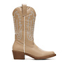 Cowboystiefel Khaki mit weißen Nähten