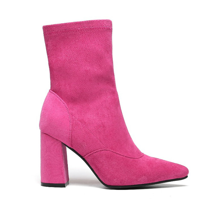 Sock Heels Fuchsia suède