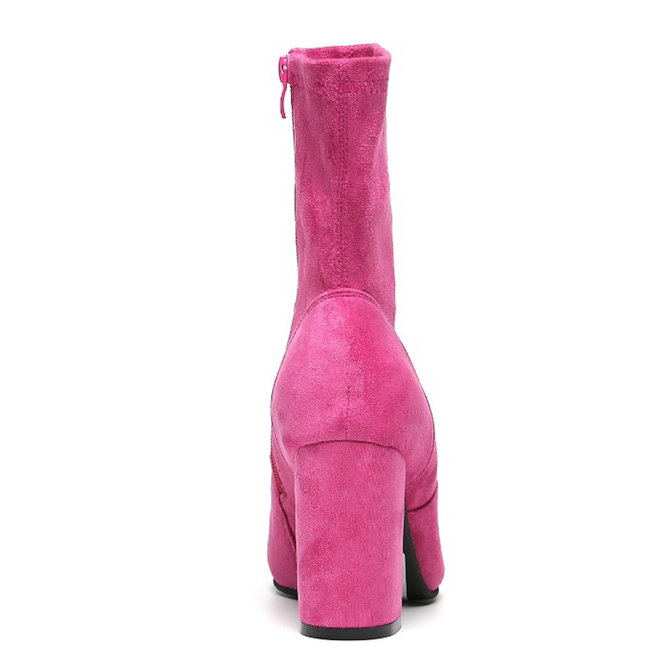 Sock Heels Fuchsia suède