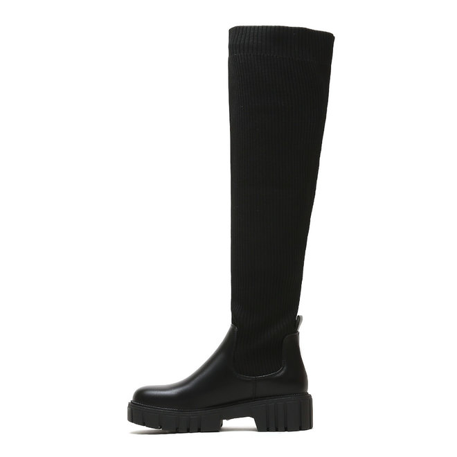 Sock boots Zwarte Overknee