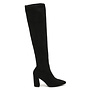 Overknee-Stiefel Schwarz Suedine