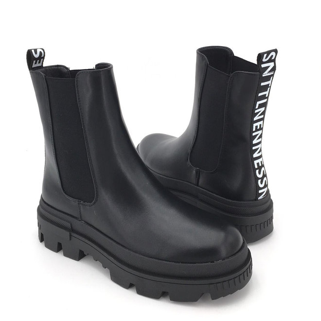 Chelsea boots Zwart Letters