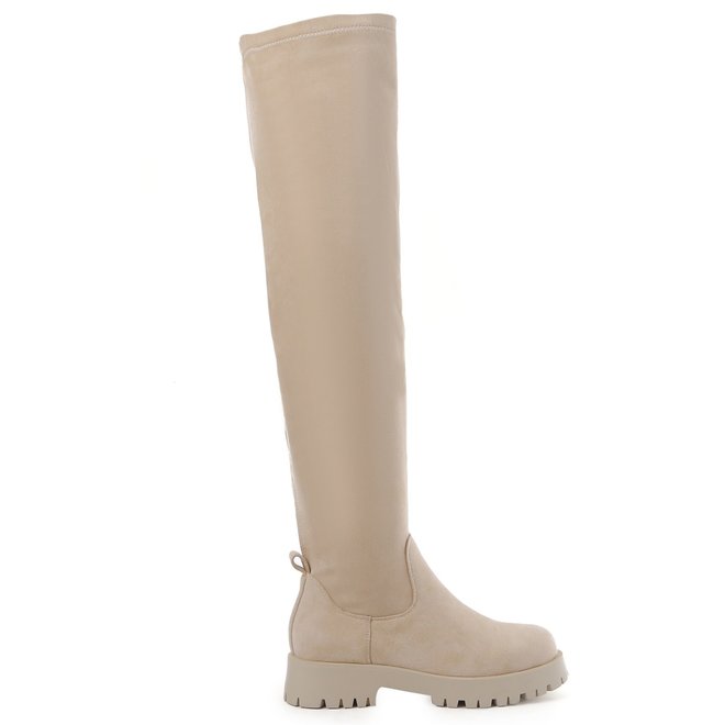 Overknee boots Beige suedine