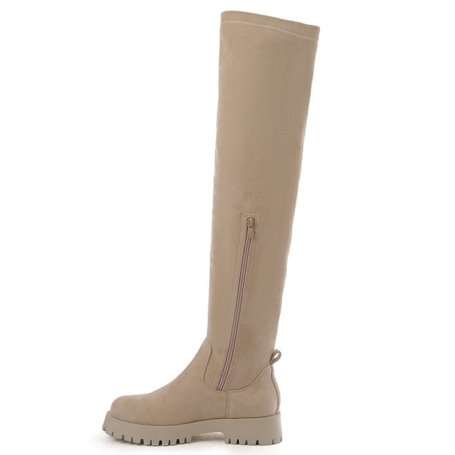 Overknee boots Beige suedine