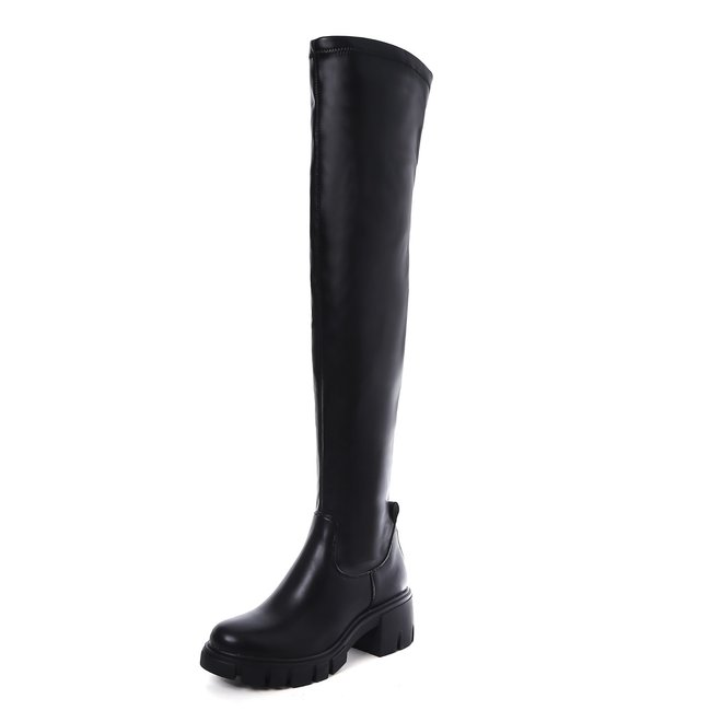 Overknee boots Zwart