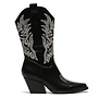 Cowboystiefel Schwarz Nähte Beige