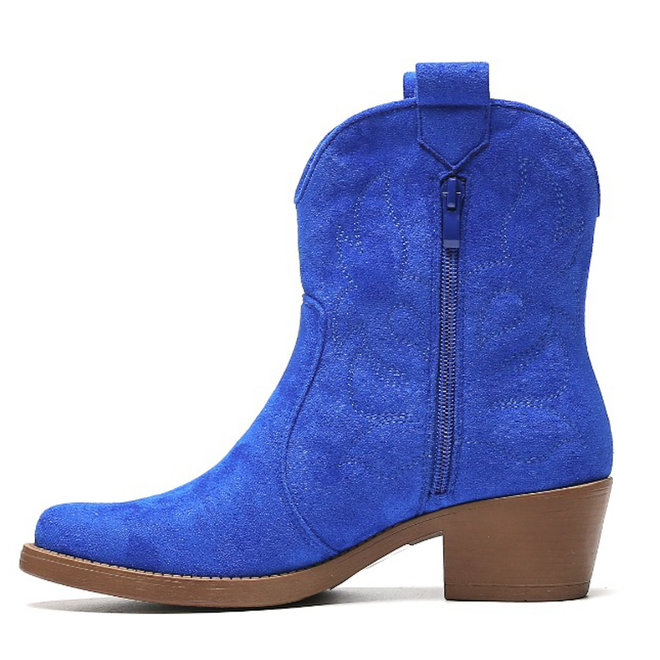 Cowboylaarzen kort Kobalt Blauw