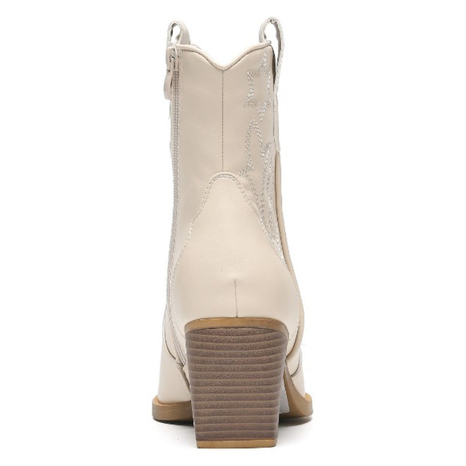 Cowboylaarzen Kort Star Beige