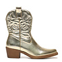 Cowboystiefel Gold kurz genäht