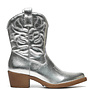 Cowboystiefel Silber kurz genäht
