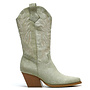 Cowboy Stiefel Olive Suedine Nähte Beige