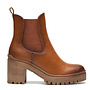 Chelsea-Stiefel mit Absatz Camel
