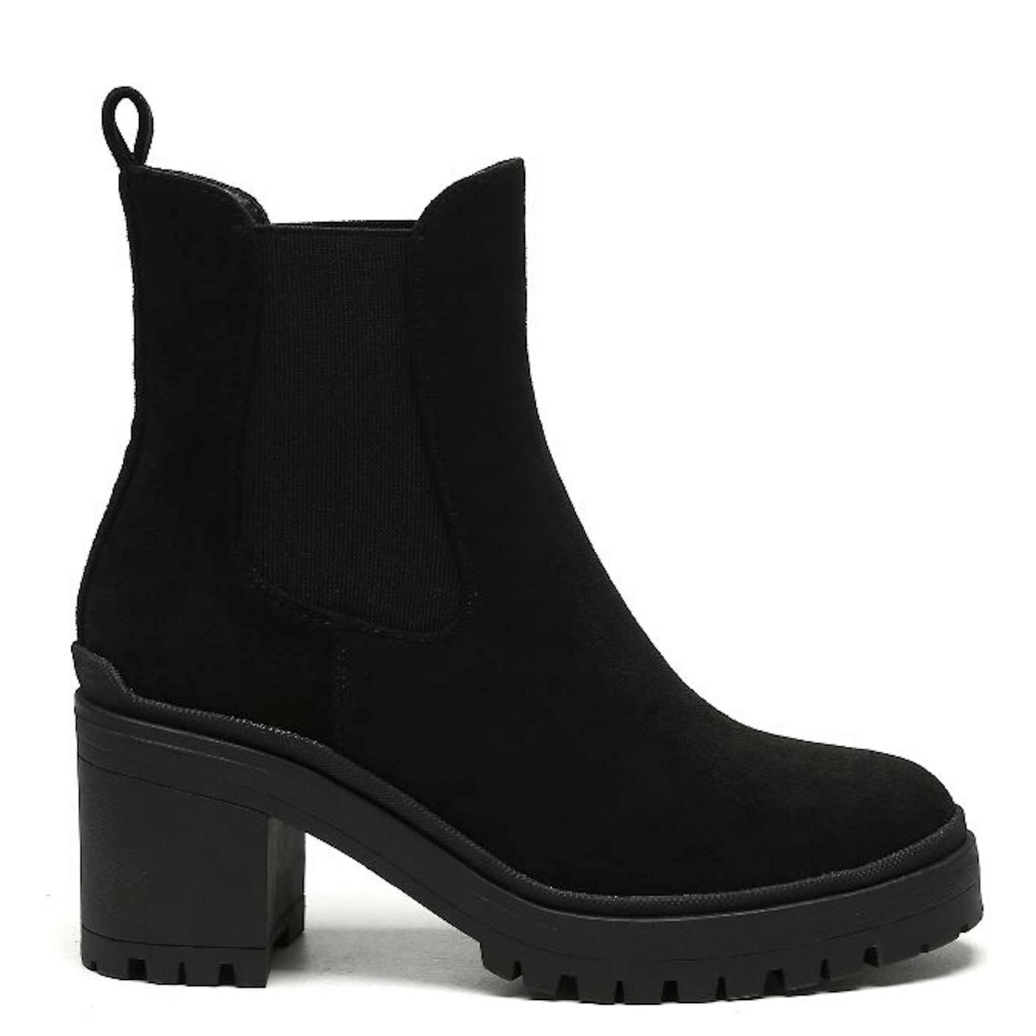 Chelsea boots met hak Zwart Suedine Smile Favorites
