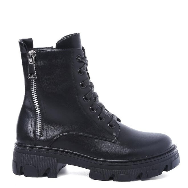 Veterboots Zwart Rits