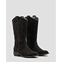 Cowboy Stiefel Schwarz Suedine Basic Low Heel