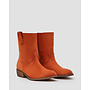 Cowboystiefel Orange Suedine Basic Kurzer niedriger Absatz