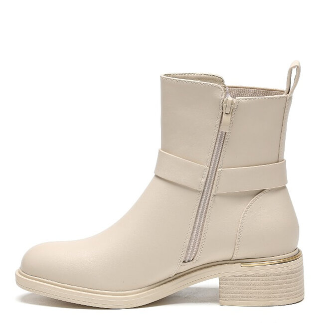 Chelsea boots Beige Gouden Gesp