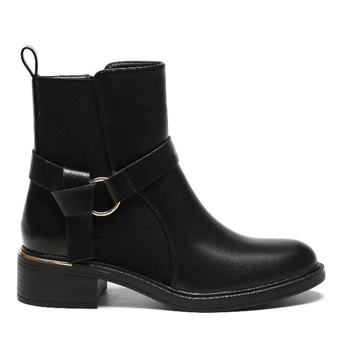 Chelsea boots Zwart Gouden Gesp