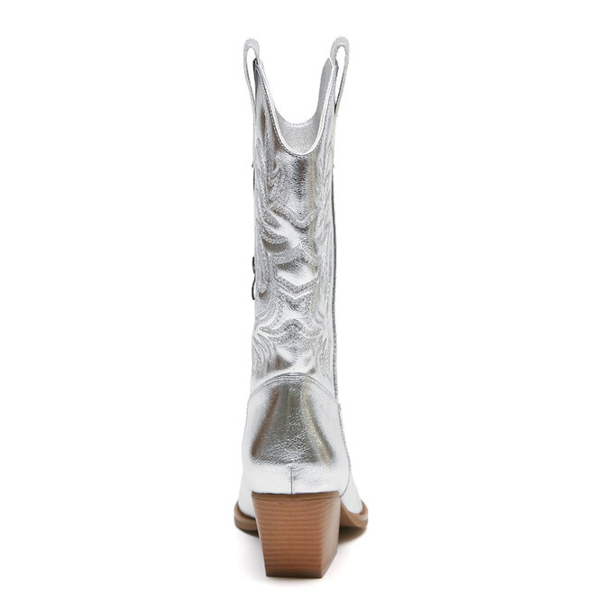 Cowboystiefel Silber Nahten