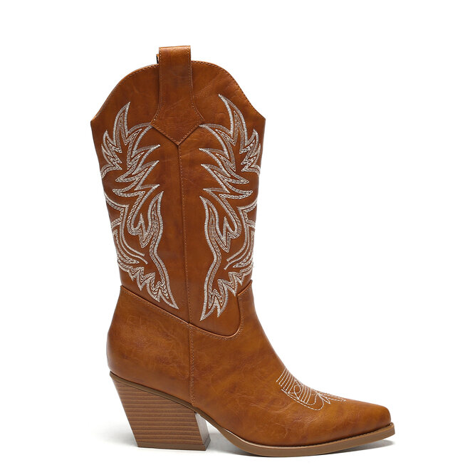 Cowboystiefel Kamel Nahen Beige