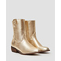 Cowboystiefel Gold Basic Kurzer niedriger Absatz