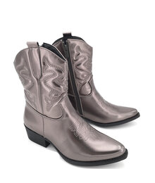 Cowboylaarzen Grijs Metallic Kort