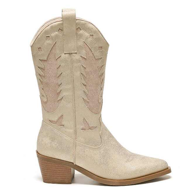 Cowboylaarzen Goud Western Beige