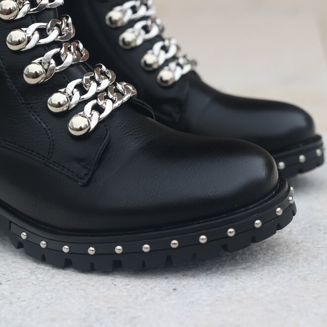 Biker boots Ketting Zwart Zilver