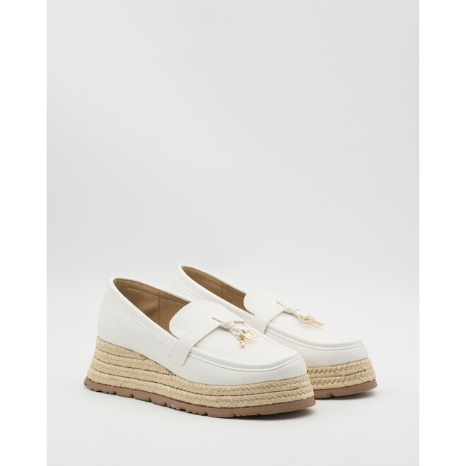 Loafer Weiß Keilabsatz