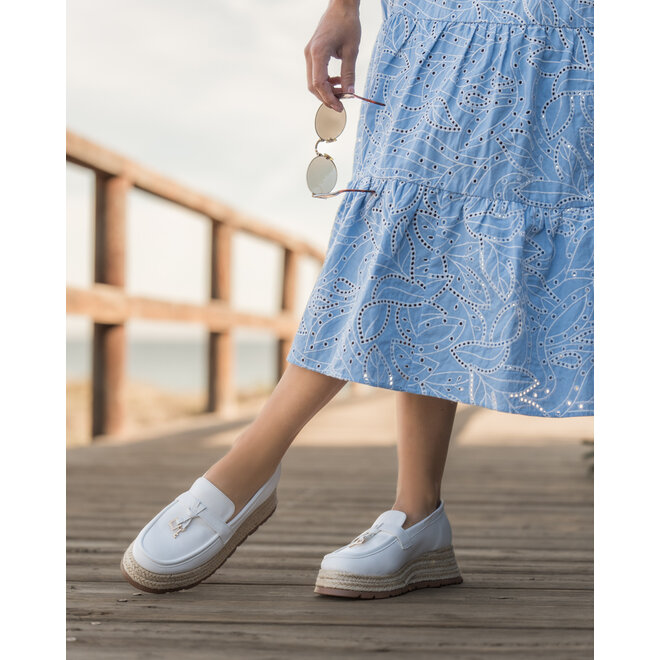 Loafers Weiß Keilabsatz