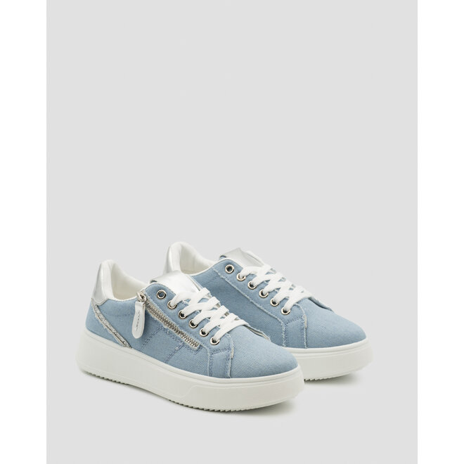 Sneakers Blauw Jeans Rits