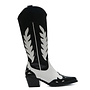 Cowboy Stiefel Schwarz Weiß Bohemian High