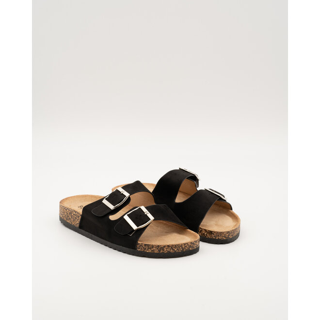 Sandalen Zwart Suedine Gespen