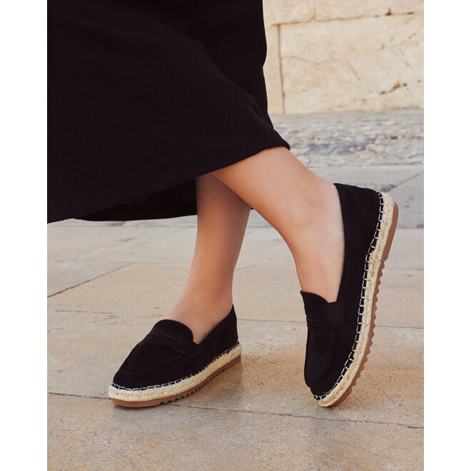 Espadrilles Zwart Suedine