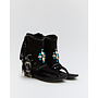 Ibiza Sandalen Schwarz Suedine Fransen