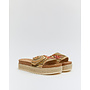 Pantoffeln Gold Plateau Perlen