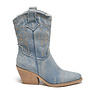 Kurze Cowboystiefel Blau Denim Washed
