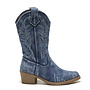 Cowboystiefel Dunkelblau Denim