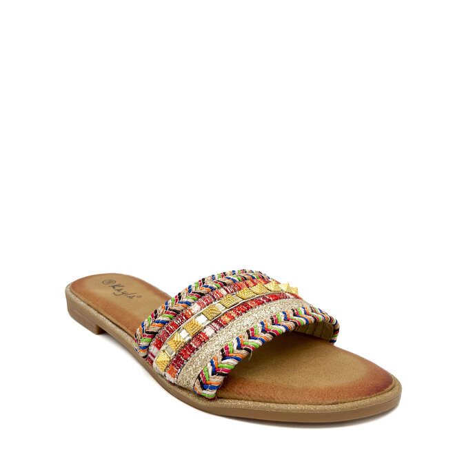 Flip Flops Gold Nieten Multicolour