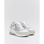Wedge Sneakers Weiß Zip Silber Glitzer